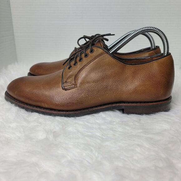 Allen Edmonds San Marco Mens 8 Brown Pebbled Leather Dress Shoes 5722 - Picture 3 of 11